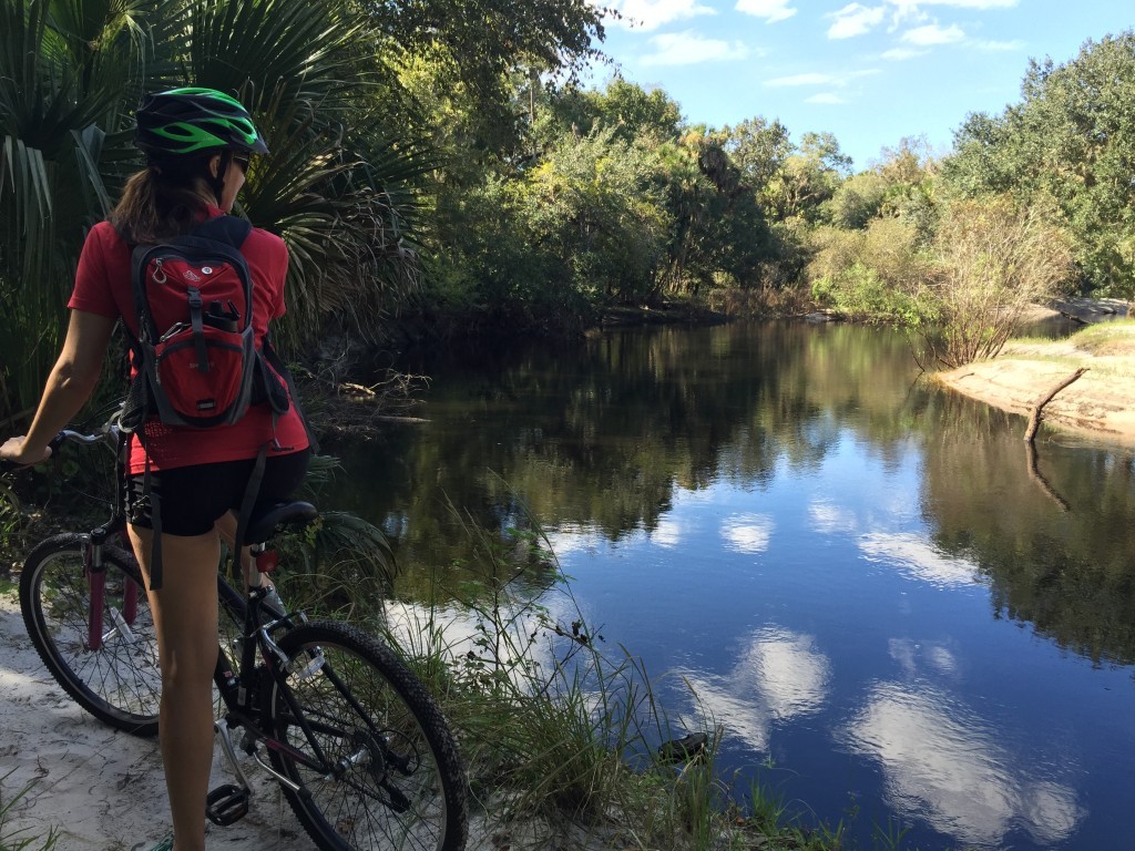 mountain biking peddle and paddle