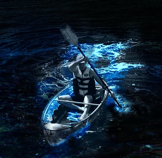 Clear Kayaking Bioluminescent