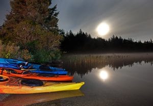 Kayaking at night in Florida