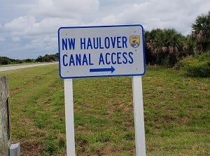 Haulover Canal Sign BK Adventure Kayak Launch