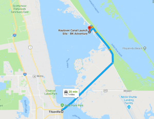 Map to BK Adventure at Haulover Canal