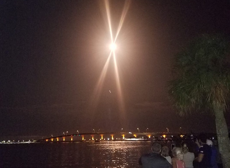 space x night launch