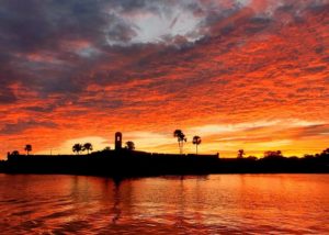 Sunset Bioluminescence Tour view of Castillo St. Augustine